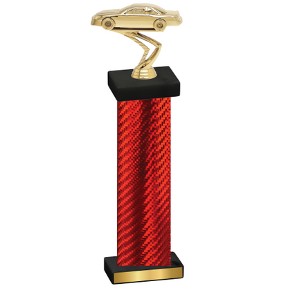 Single Red Carbon Fiber Cars Trophy