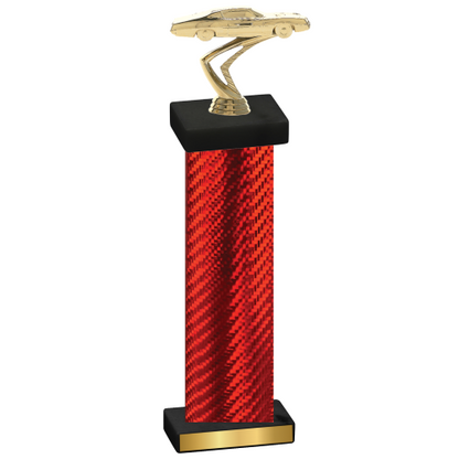 Single Red Carbon Fiber Cars Trophy