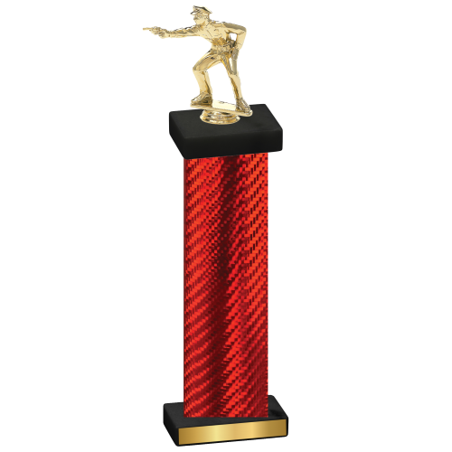 Single Red Carbon Fiber Shooter Trophy