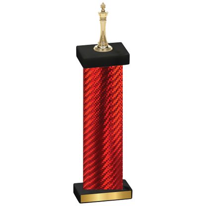 Single Red Carbon Fiber Chess Trophy