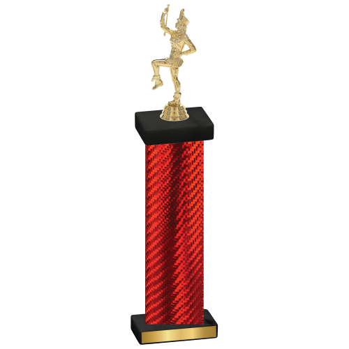 Single Red Carbon Fiber Majorette Trophy