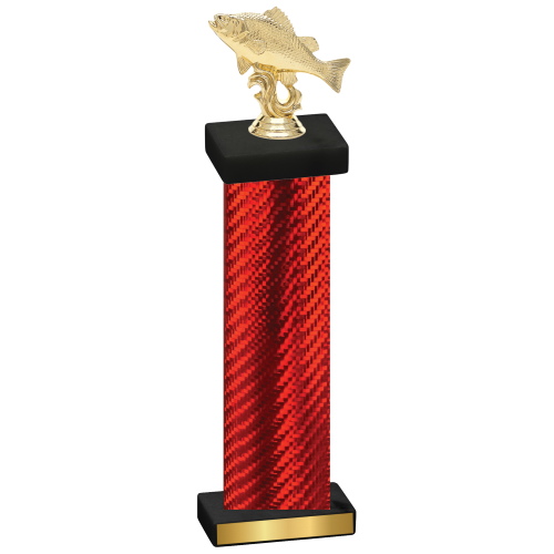 Single Red Carbon Fiber Fishing Trophy