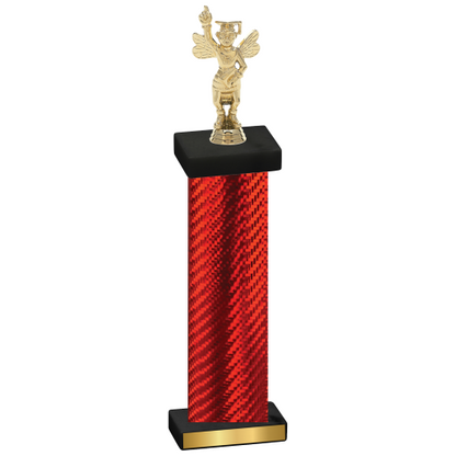 Single Red Carbon Fiber Academics Trophy