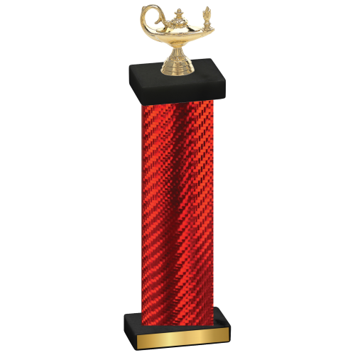 Single Red Carbon Fiber Academics Trophy