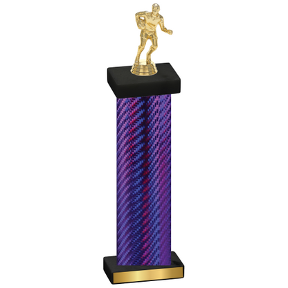 Single Purple Carbon Fiber Rugby Trophy