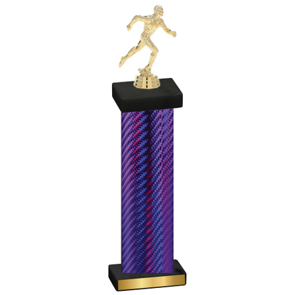 Single Purple Carbon Fiber Running Trophy