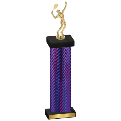 Single Purple Carbon Fiber Tennis Trophy