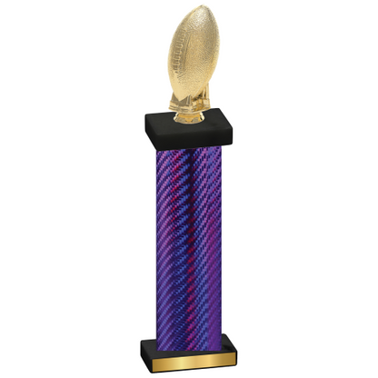 Single Purple Carbon Fiber Football Trophy