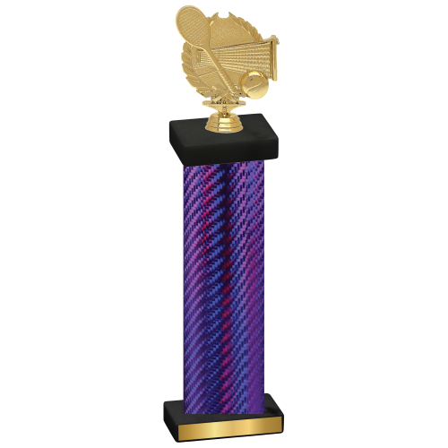 Single Purple Carbon Fiber Tennis Trophy