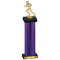 Single Purple Carbon Fiber Football Trophy