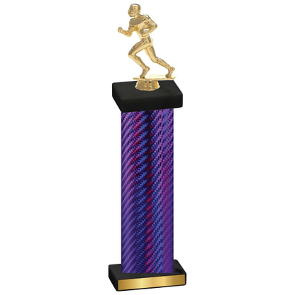 Single Purple Carbon Fiber Football Trophy