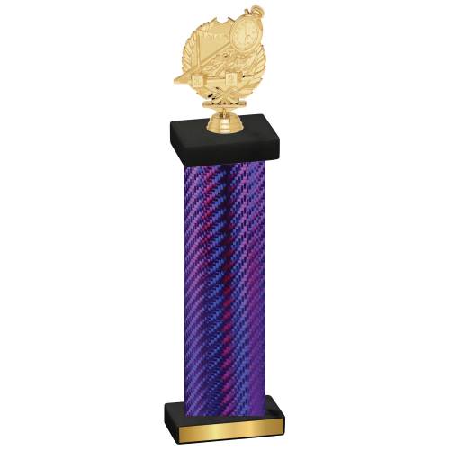 Single Purple Carbon Fiber Swimming Trophy