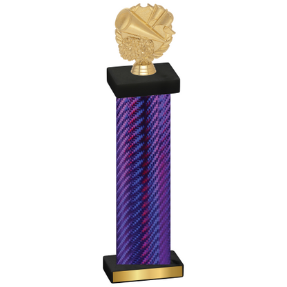 Single Purple Carbon Fiber Cheerleading Trophy