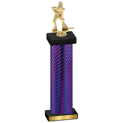 Single Purple Carbon Fiber Hockey Trophy