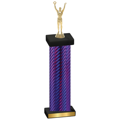 Single Purple Carbon Fiber Victory Trophy