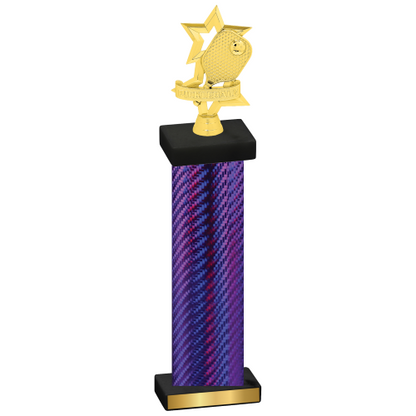 Single Purple Carbon Fiber Pickleball Trophy