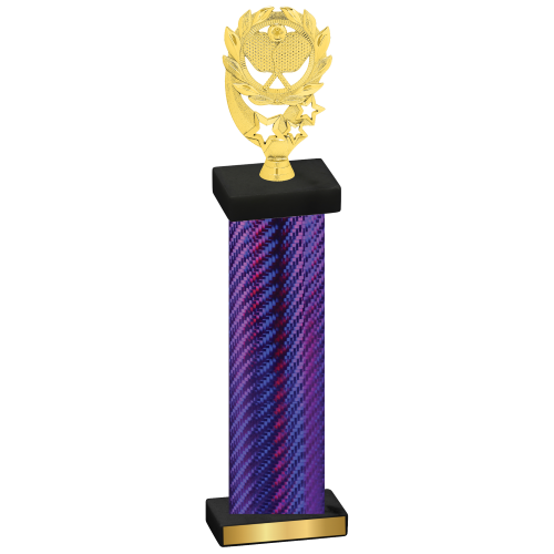 Single Purple Carbon Fiber Pickleball Trophy