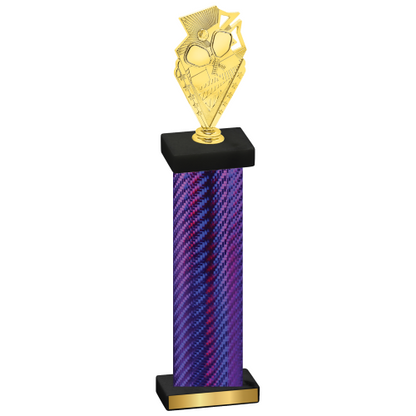 Single Purple Carbon Fiber Pickleball Trophy