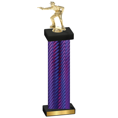 Single Purple Carbon Fiber Shooter Trophy