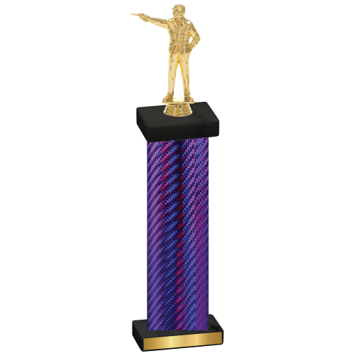 Single Purple Carbon Fiber Shooter Trophy