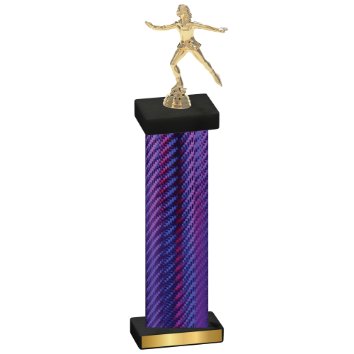 Single Purple Carbon Fiber Skater Trophy