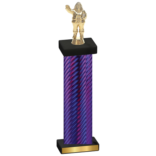 Single Purple Carbon Fiber Holiday Trophy