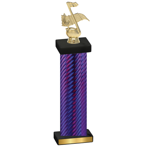 Single Purple Carbon Fiber Music Trophy