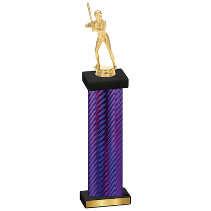 Single Purple Carbon Fiber Softball Trophy