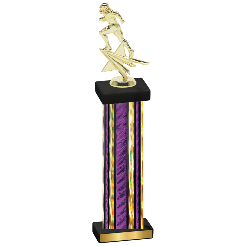 Single Purple Glacier Football Trophy