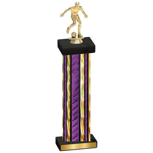 Single Purple Glacier Soccer Trophy