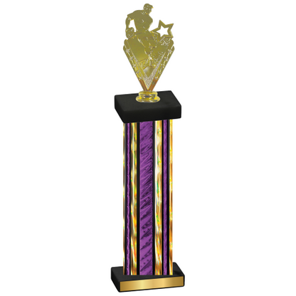 Single Purple Glacier Rugby Trophy