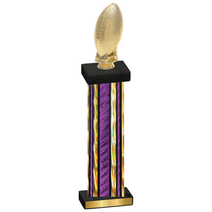 Single Purple Glacier Football Trophy