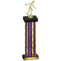 Single Purple Glacier Bowling Trophy