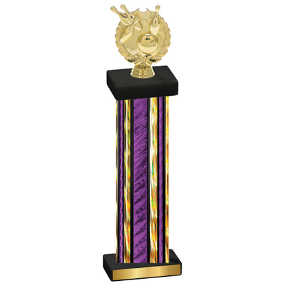 Single Purple Glacier Bowling Trophy