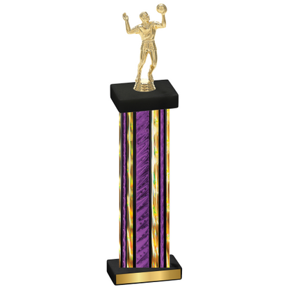 Single Purple Glacier Volleyball Trophy