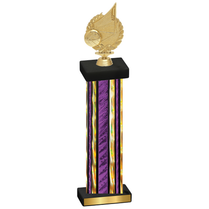 Single Purple Glacier Volleyball Trophy