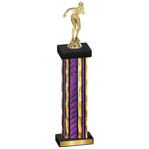 Single Purple Glacier Tennis Trophy