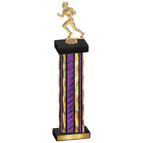 Single Purple Glacier Football Trophy