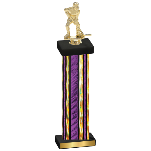 Single Purple Glacier Hockey Trophy
