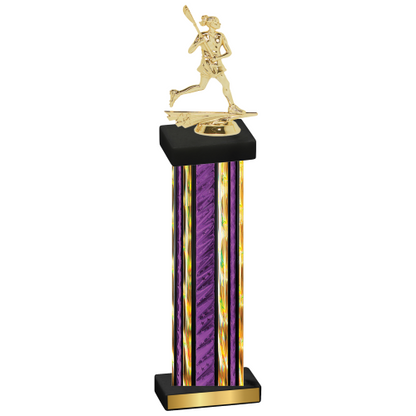 Single Purple Glacier Lacrosse Trophy