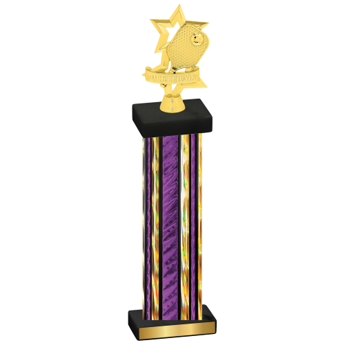 Single Purple Glacier Pickleball Trophy