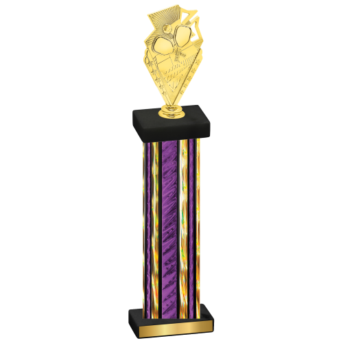 Single Purple Glacier Pickleball Trophy