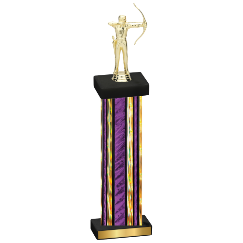 Single Purple Glacier Archery Trophy