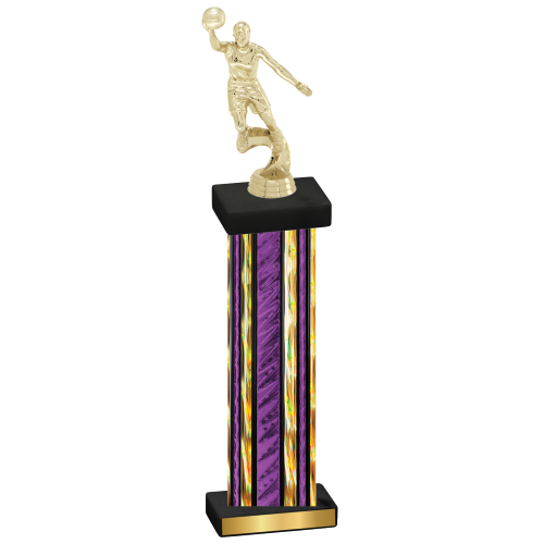 Single Purple Glacier Basketball Trophy