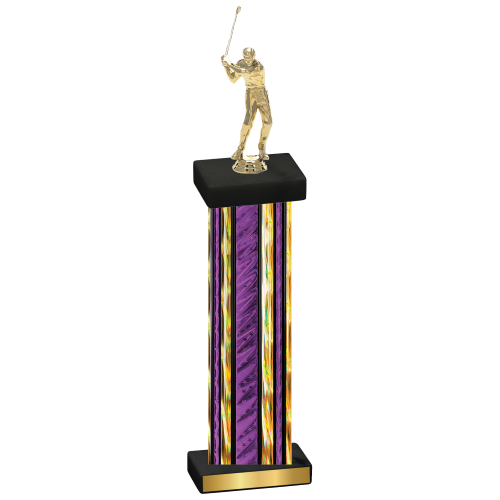 Single Purple Glacier Golf Trophy