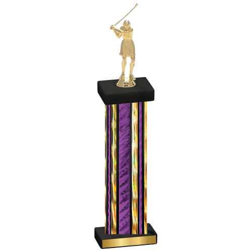 Single Purple Glacier Golf Trophy