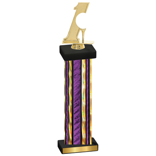 Single Purple Glacier Golf Trophy
