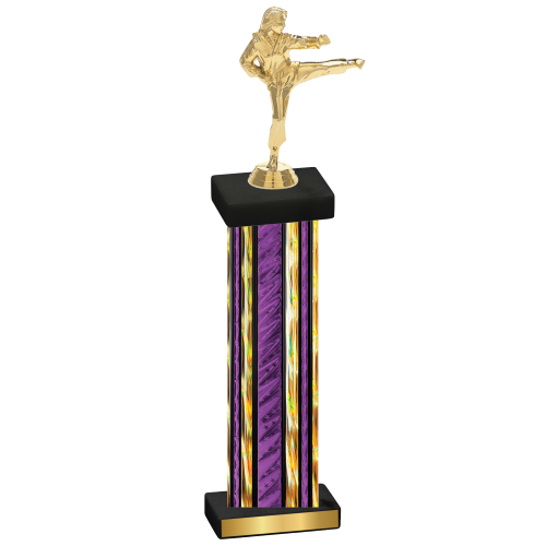 Single Purple Glacier Karate Trophy