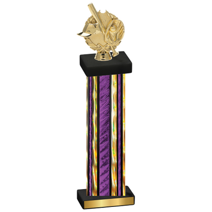 Single Purple Glacier Baseball Trophy