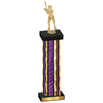 Single Purple Glacier Baseball Trophy